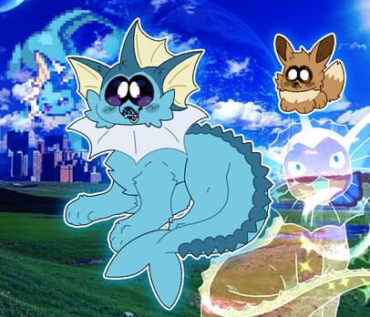 Vaporeon (and eevee!!)